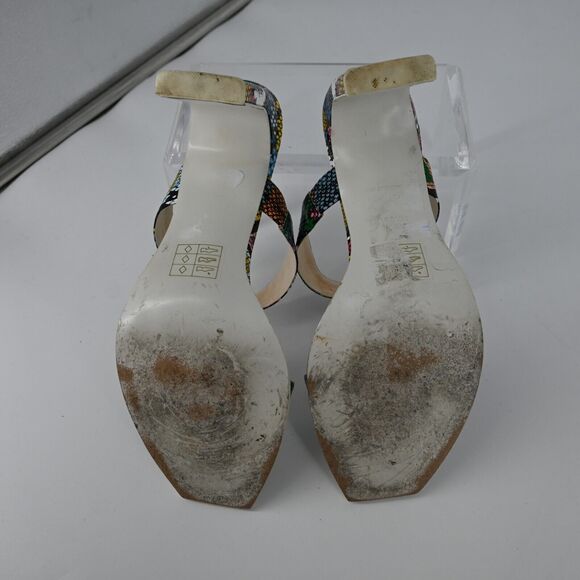 KAT MACONIE Multicolored Snake Embossed Block Heels Size US 9 - Picture 4 of 8